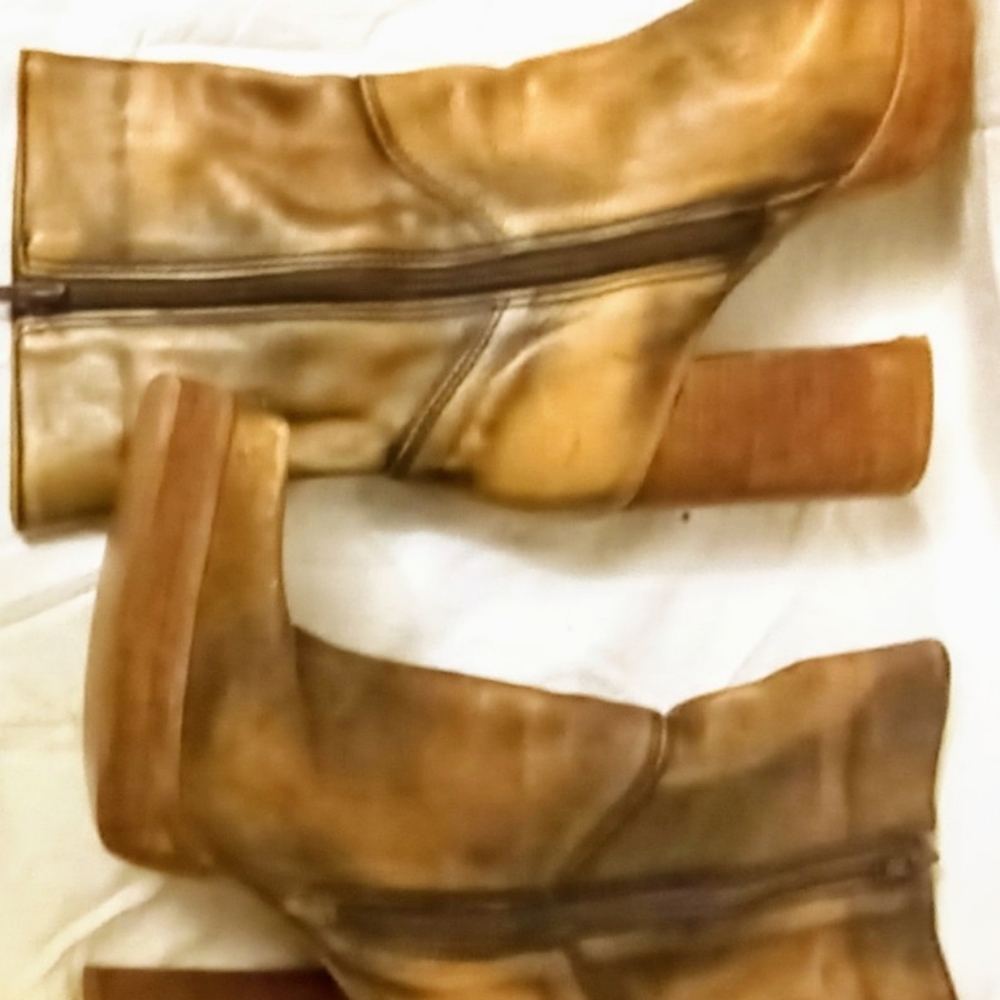 CANDIES Whiskey Brown Mid Calf Bootie Kickers